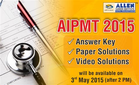 Download AIPMT Question Papers With Solutions & Answer Keys .